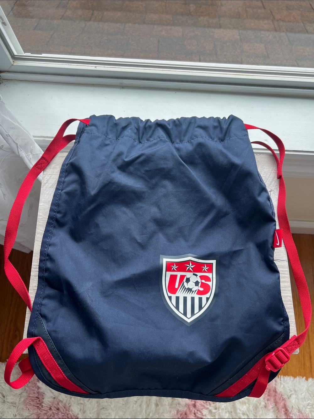 US Soccer Navy Drawstring Backpack